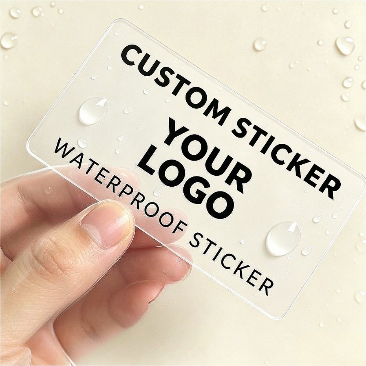 Wedding Packaging - 1 Stiker Teks Persegi Panjang Kustom
