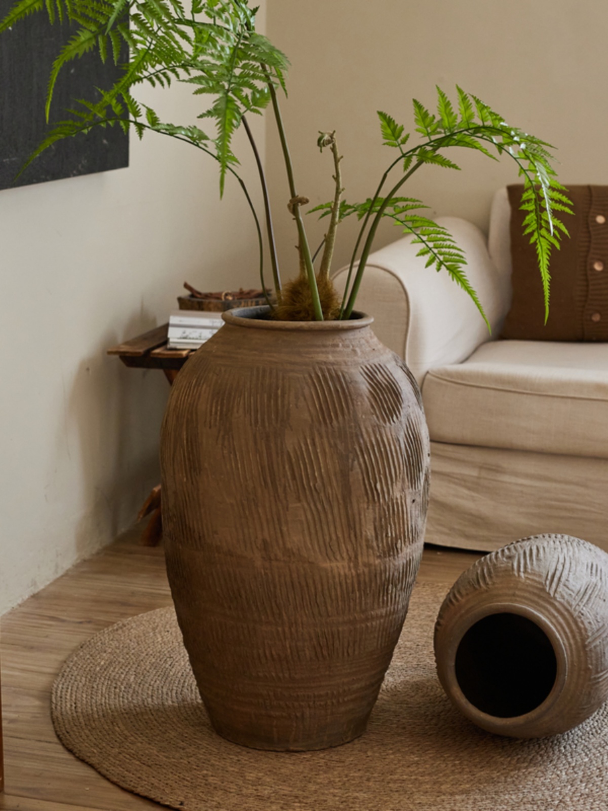 Centerpiece Vase Tall - Vas Bunga Terracotta Besar Bergaya Retro