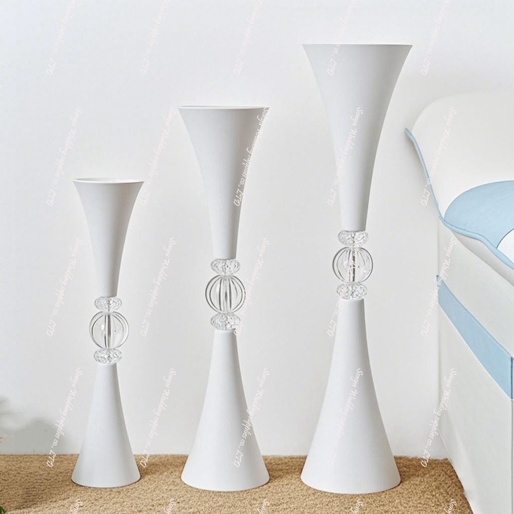 Centerpiece Vase Tall - 10 buah Vas Bunga Akrilik Berbentuk