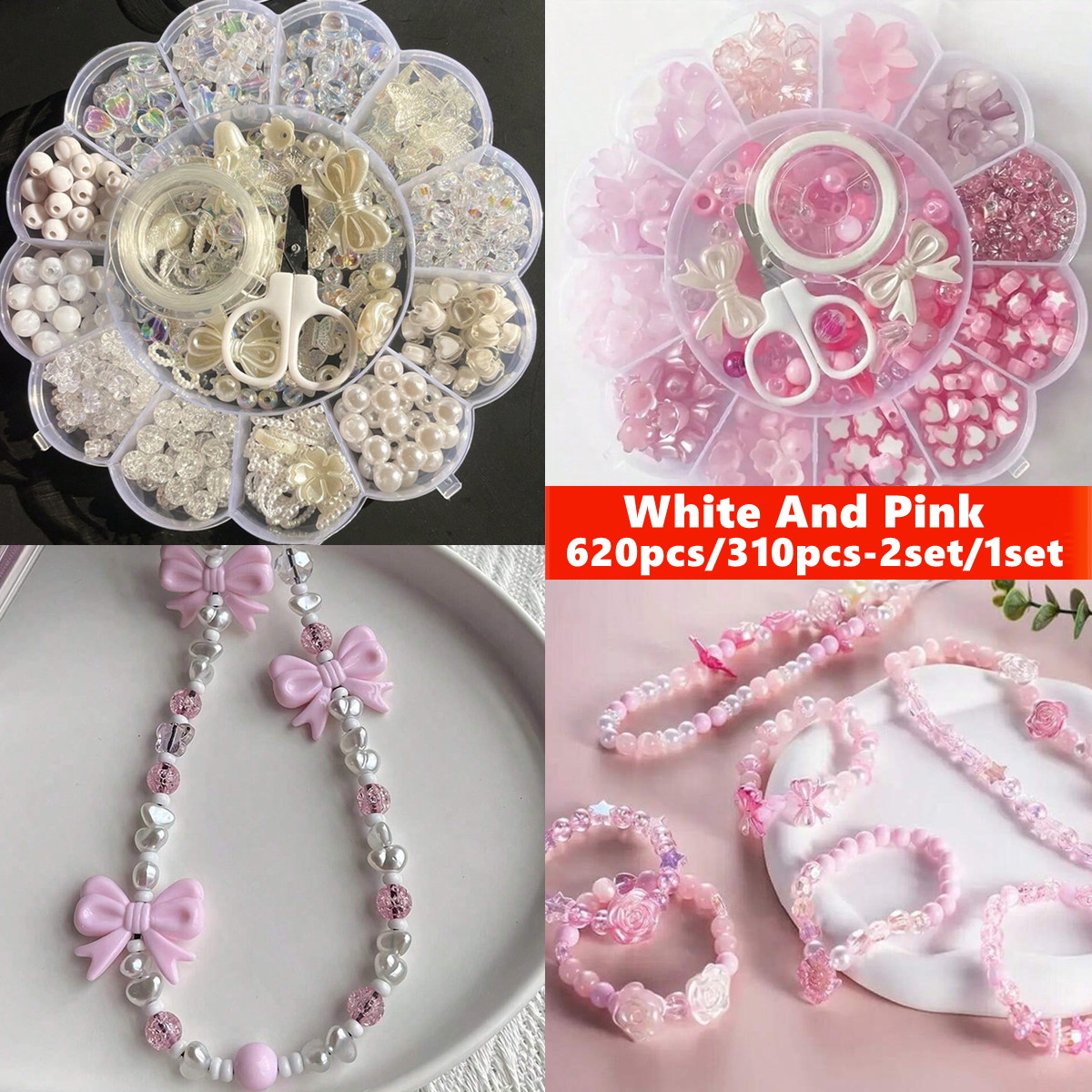 Wedding Packaging - 2Set/1Set 13 Grids Manik-manik Akrilik Kotak