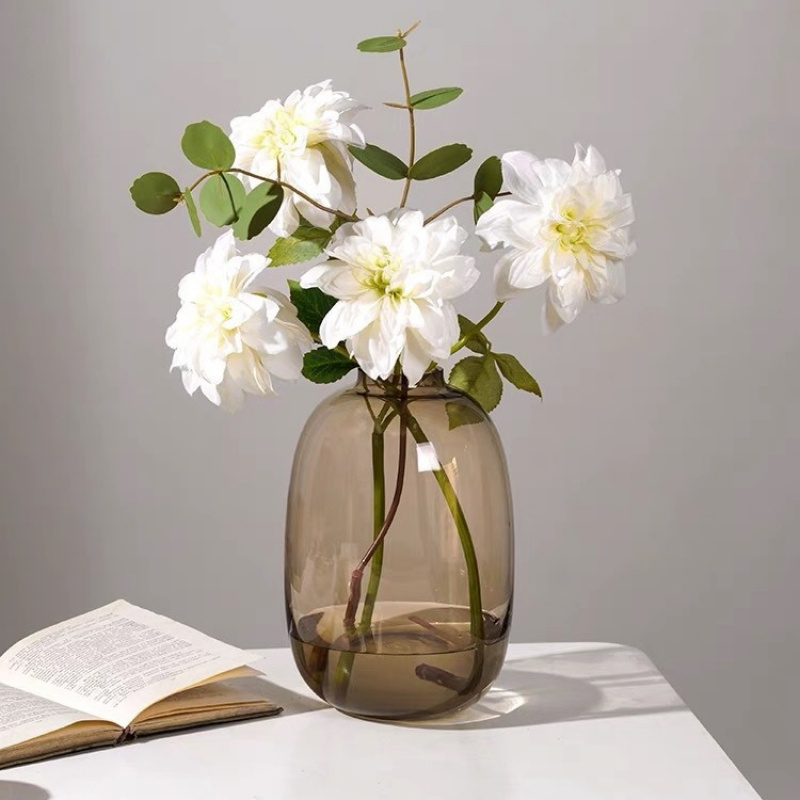 Centerpiece Vase Tall - Vas Kaca Transparan, Dekorasi Kantor, Pot
