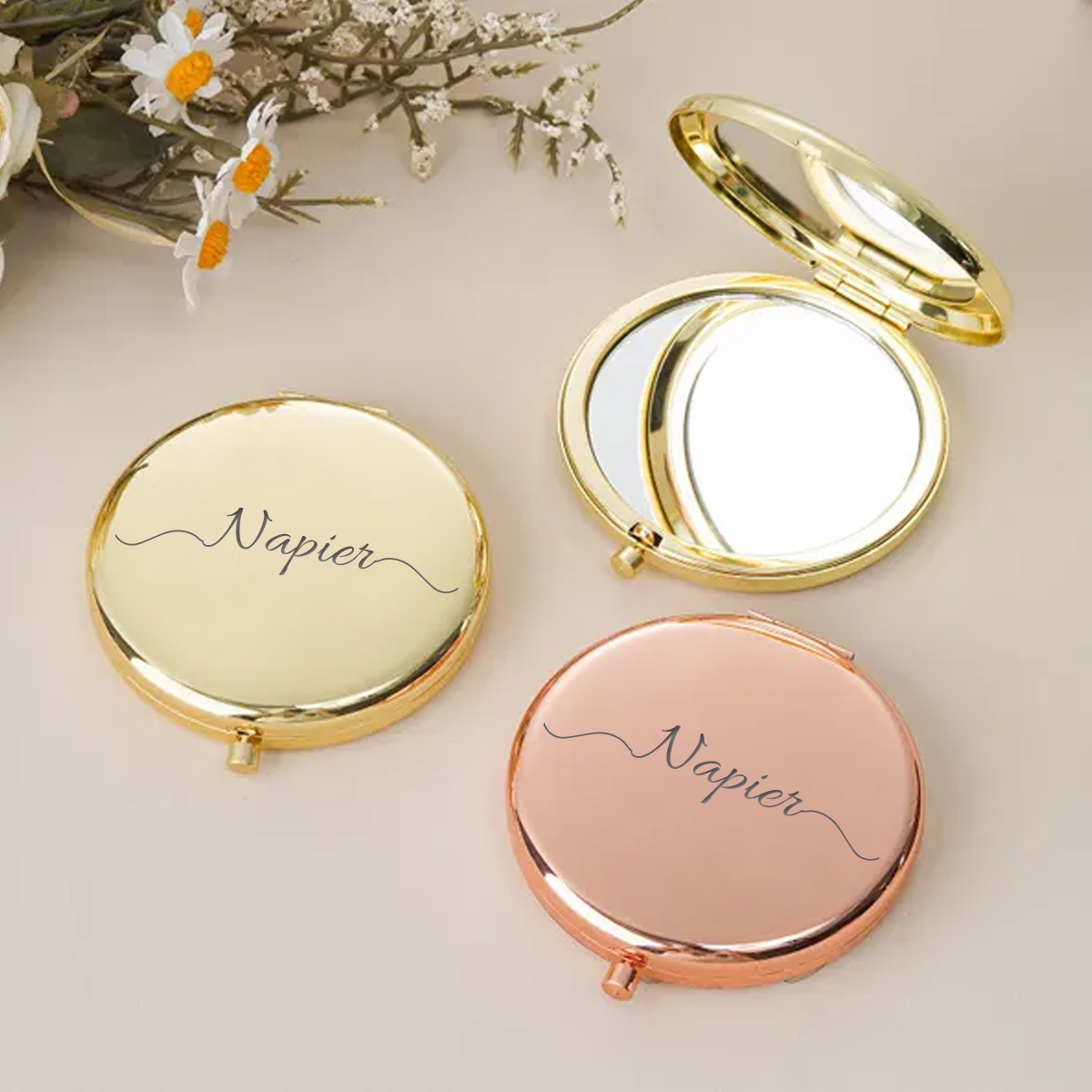 Wedding Packaging - 1 buah Cermin Lipat Cantik Contoh