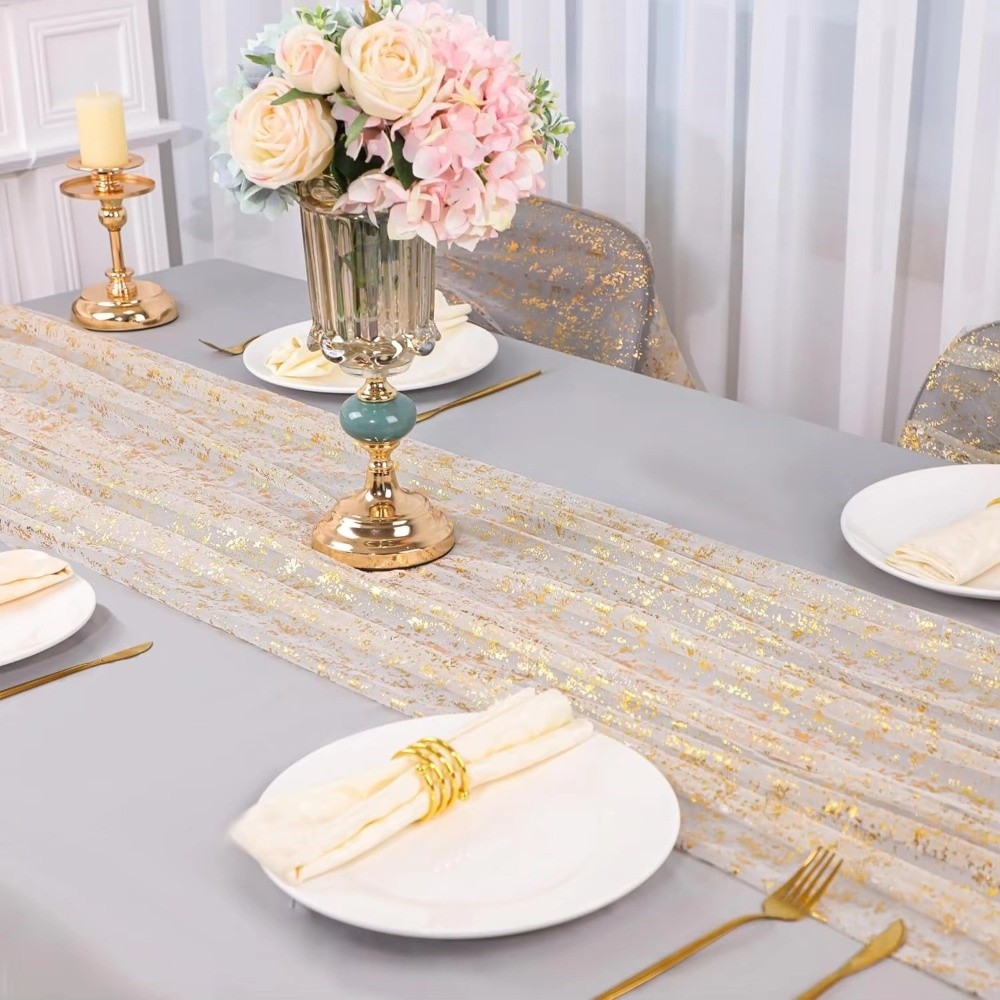 Taplak Meja Berkilau Emas deng - Table Runner Sequin ulasan dan harga