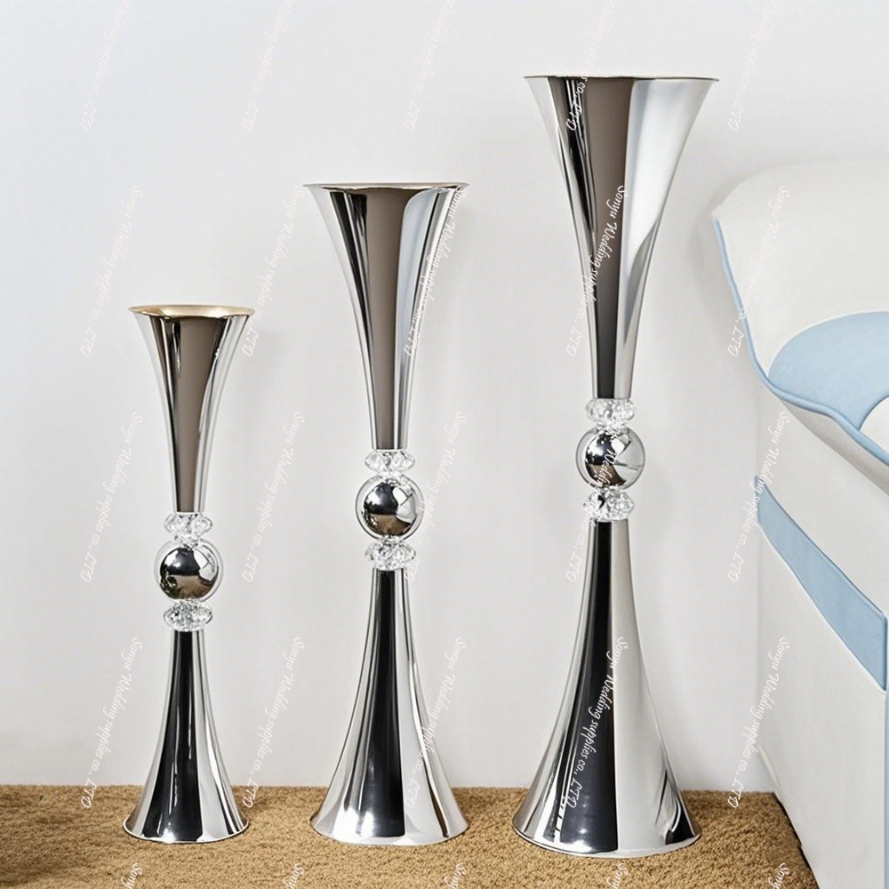 10 buah Vas Bunga Akrilik Berb - Centerpiece Vase Tall ulasan dan harga