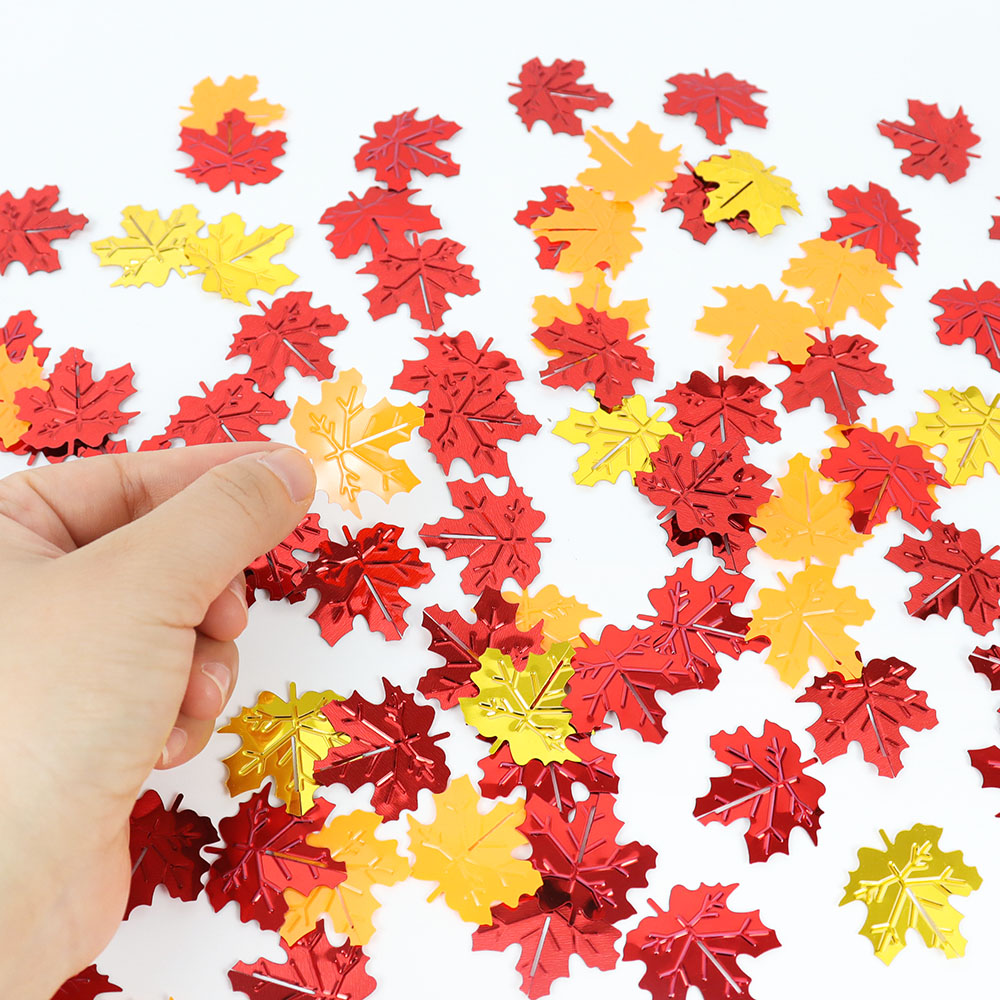 15G Konfeti Daun Maple Glitter - Table Runner Sequin ulasan dan harga